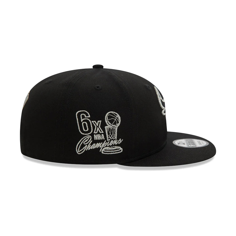 Chicago Bulls NBA Metallic Outline 9FIFTY Snapback